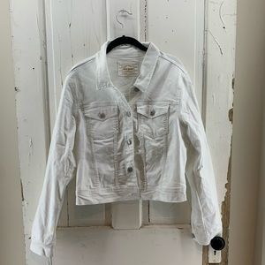 Wax Jean White Denim Jacket 1X